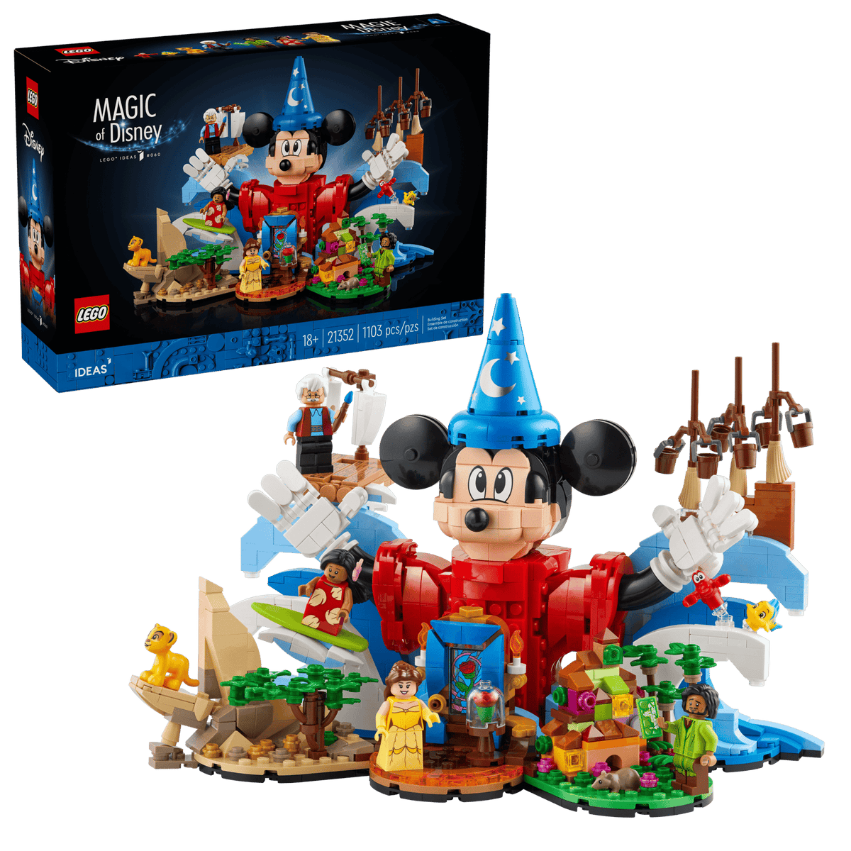 LEGO Ideas Disney-magi 21352, bygge- og udstillingssæt med Disney-scener