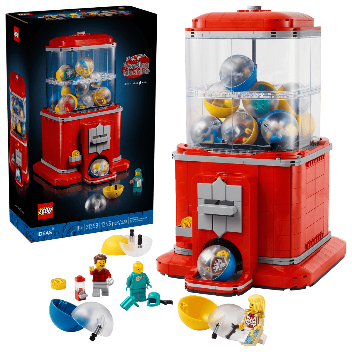 LEGO Ideas Minifigur-automat i vintage-stil, byggesæt 21358 til voksne