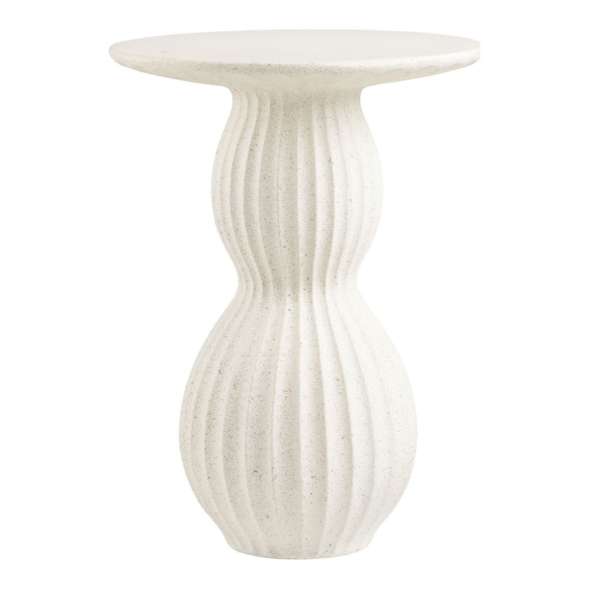 House Nordic Newtown rundt sidebord i hvid fiberclay, Ø40