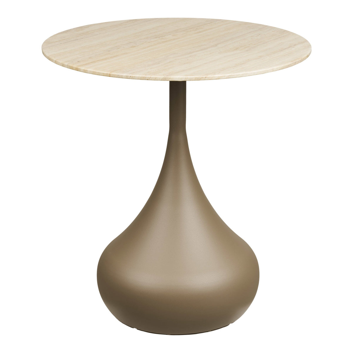 Pienza hjørnebord fra House Nordic i khaki metal med bordplade i hærdet glas