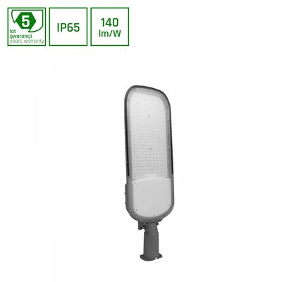 Streetos 2 200W - Neutral hvid, 230V, 145/75Â°, IP65, IK09, 755x253x75mm, grå, skumringssensor - Dæmpbar : Ikke dæmpbar, Kulør : Neutral