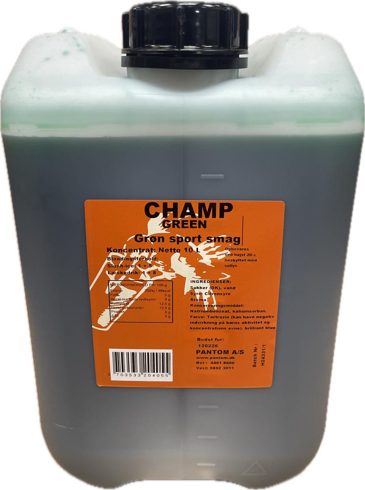 Champ SlushIce Green Sport koncentrat til neon-grøn slush ice