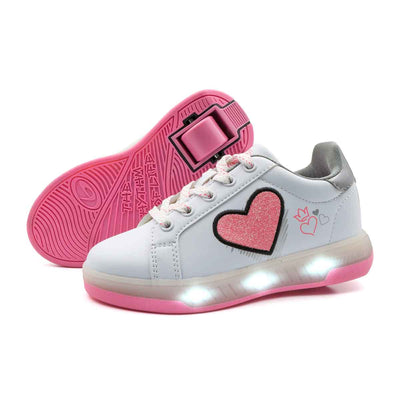 Se Breezy Rollers LED White Pink 39 ✔ Kæmpe udvalg i  Breezy ✔ Hurtig levering: 1 - 2 Hverdage samt billig fragt - Varenummer: JUCO-2195670_39 og barcode / Ean: '4251626401955 på lager - Udsalg på Rullesko Spar op til 59% - Over 1334 design mærker på udsalg