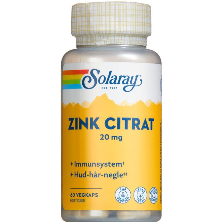 Se Solaray Zink Citrat 20 mg ✔ Kæmpe udvalg i Solaray - Køb online på udsalg og tilbud lige nu ✔ Billig fragt • Hurtig levering - Varenummer: Helsegrossisten-9249 og 76280364965 på lager - Udsalg på Sundhed > Zink > Op til 61% rabat - Mere end 1.329 populære mærker på udsalg