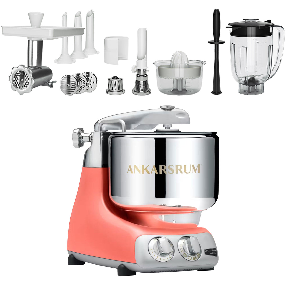 Ankarsrum Assistent Original AKM6230 køkkenmaskine i Coral Crush