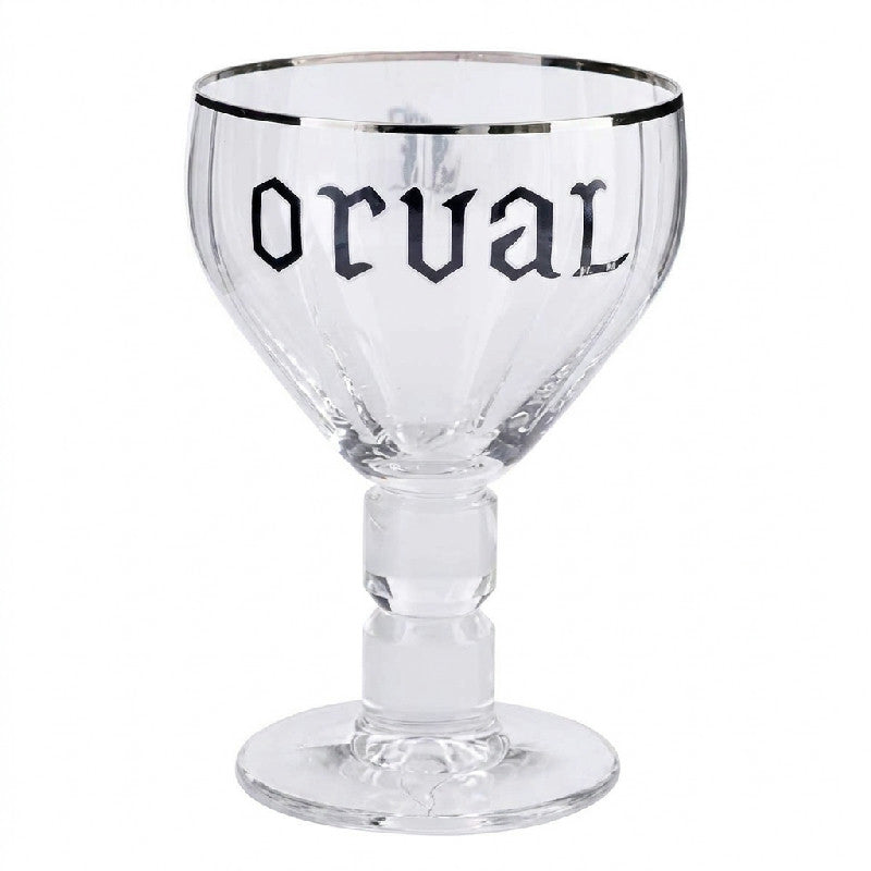 Orval pokalglas på 33 cl med klassisk logo i gaveæske