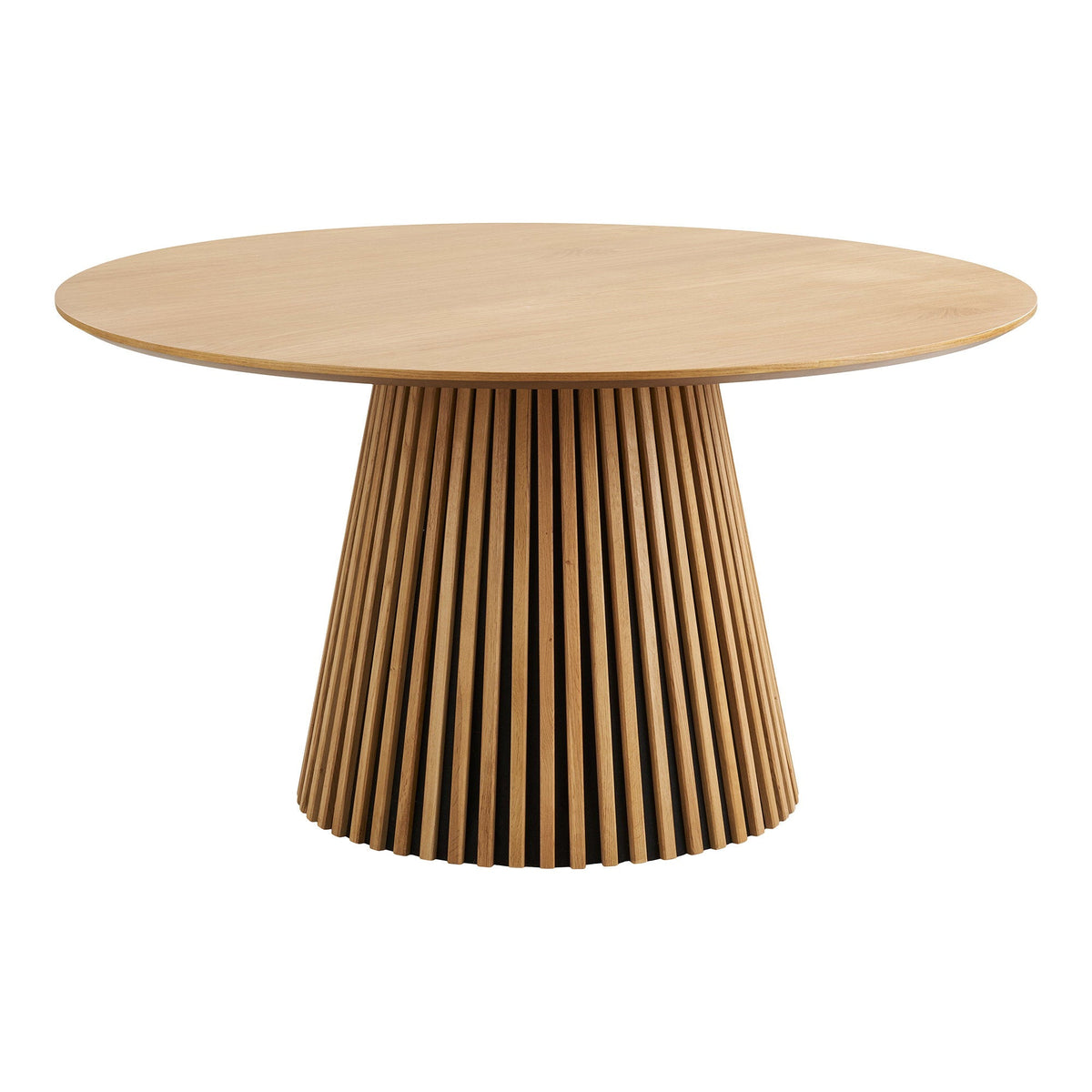Osaka spisebord i naturfarvet egefiner med diameter 140 cm fra House Nordic