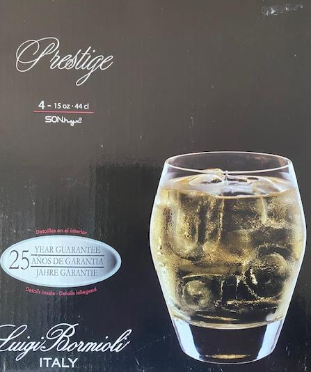 Luigi Bormioli Prestige Tumbler Glas 44 cl.   4 stk  (emballage lidt defekt)