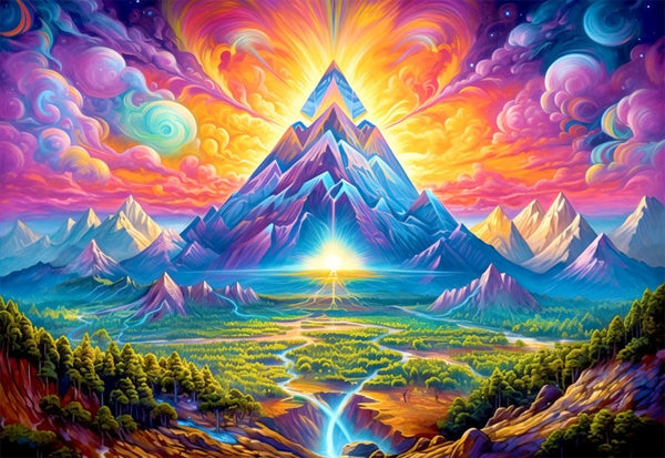 Enjoy Woodland Pyramids puslespil med 1000 brikker