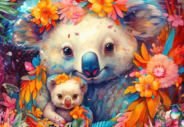 Enjoy Koala Kuddles puslespil med 2000 brikker