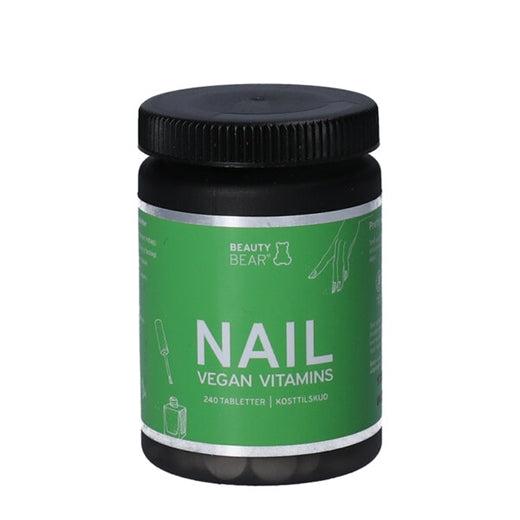 Stor pakke med Beauty Bear Nail vegansk kosttilskud med silicium, 240 stk