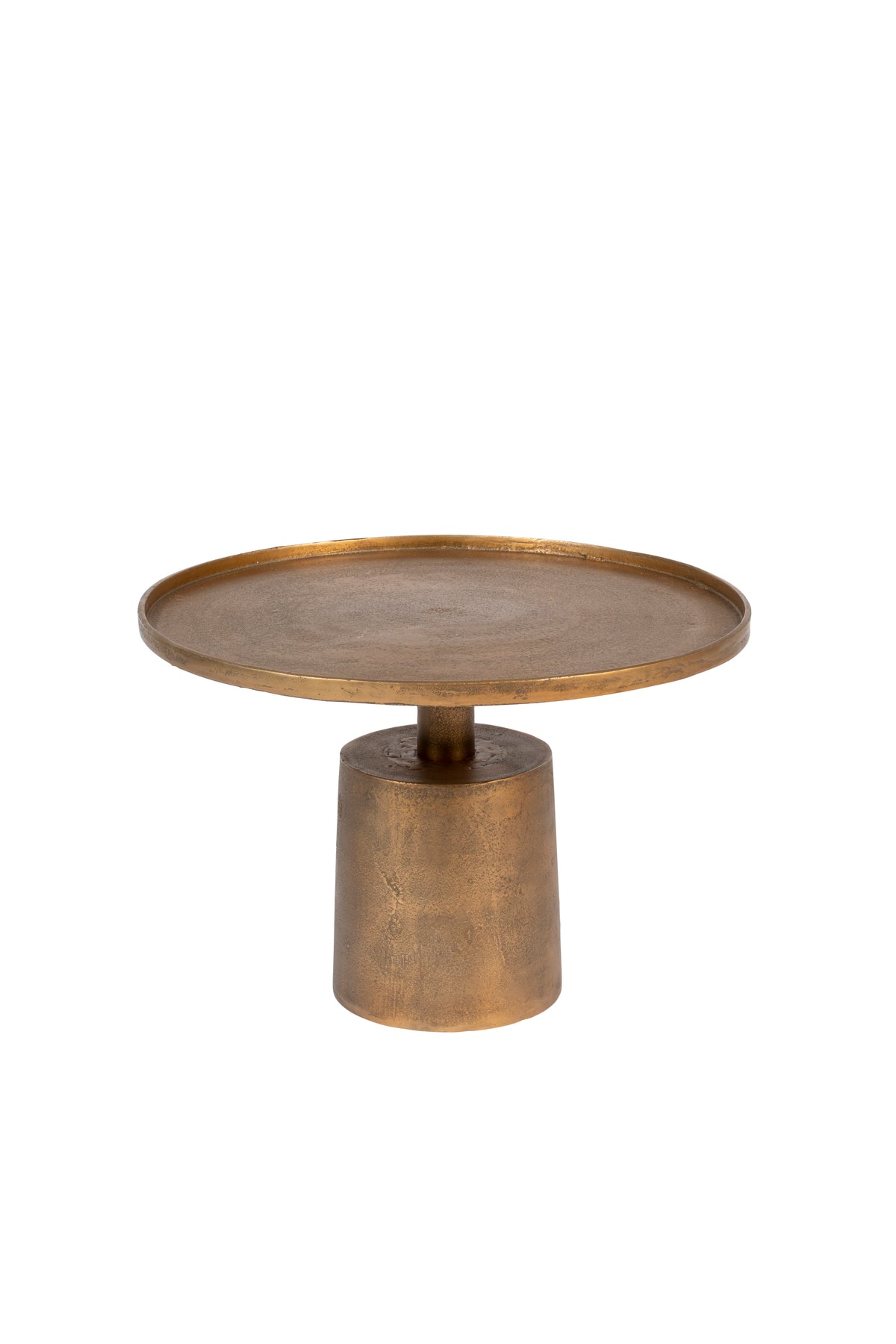 White Label Living Mason rundt sofabord i antik messing, aluminium og metal