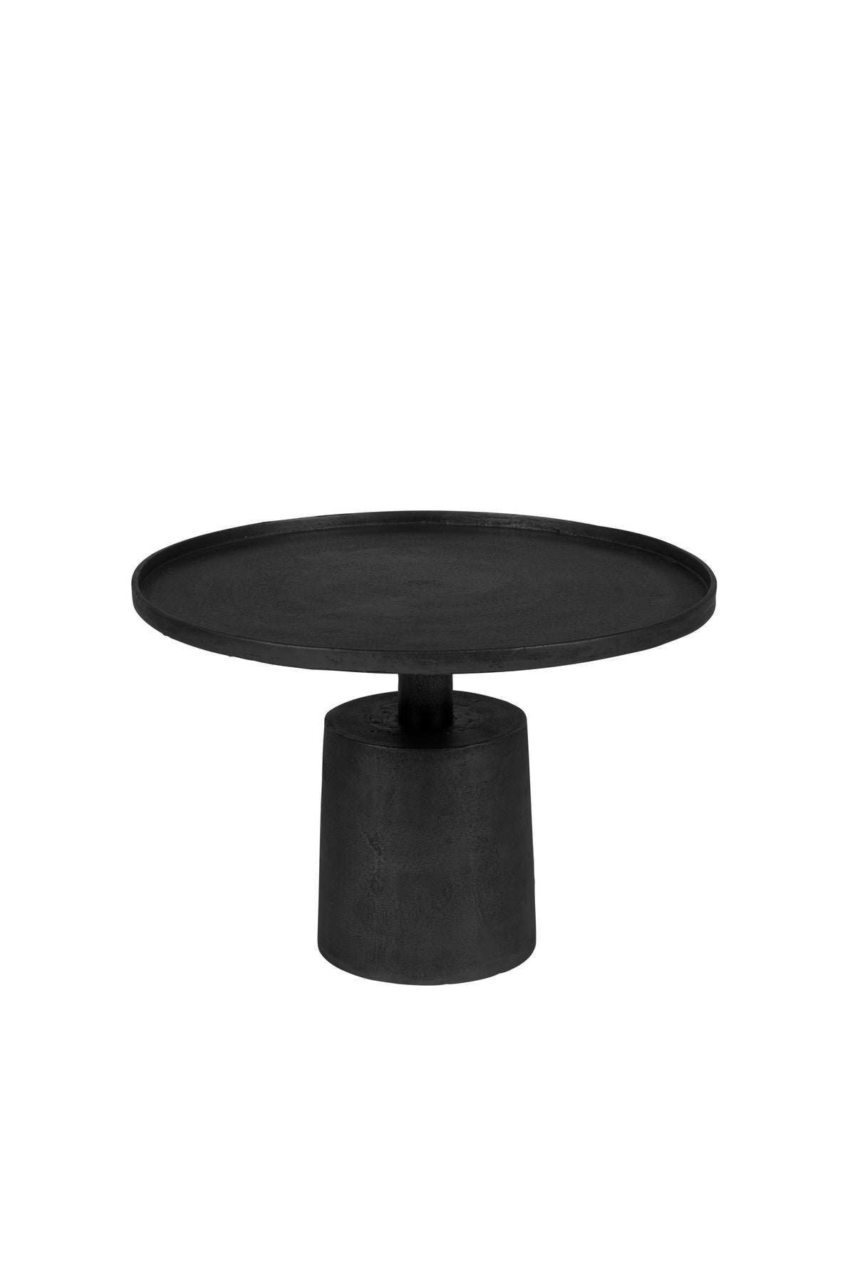 Rundt sofabord Mason fra White Label Living i sort aluminium og metal, Ø60