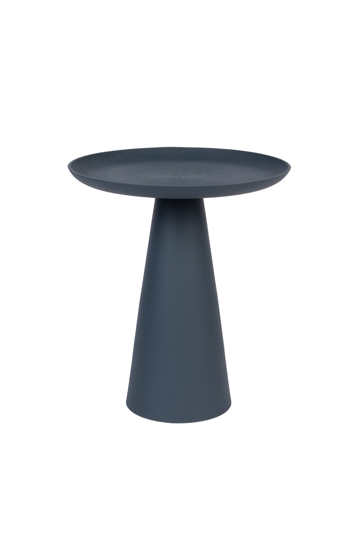 White Label Living Ringar Large rundt sidebord i blå metal