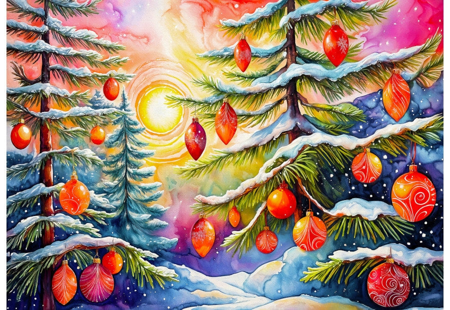 Enjoy julepuslespil Christmas Sunrise med 1000 brikker