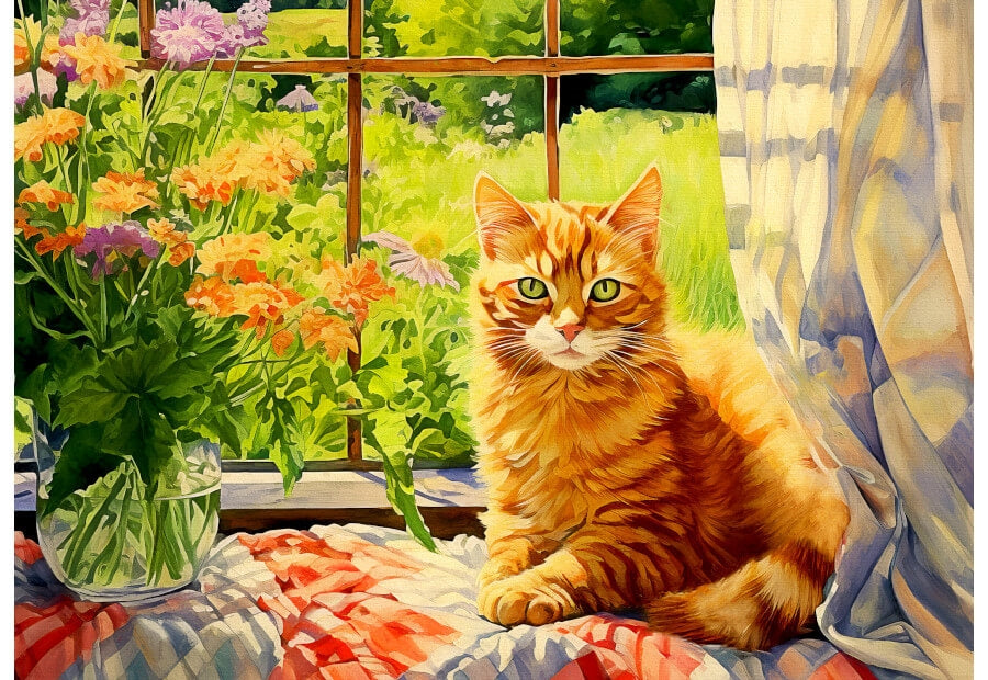 Enjoy puslespil Country Kitchen Kitty med 1000 brikker