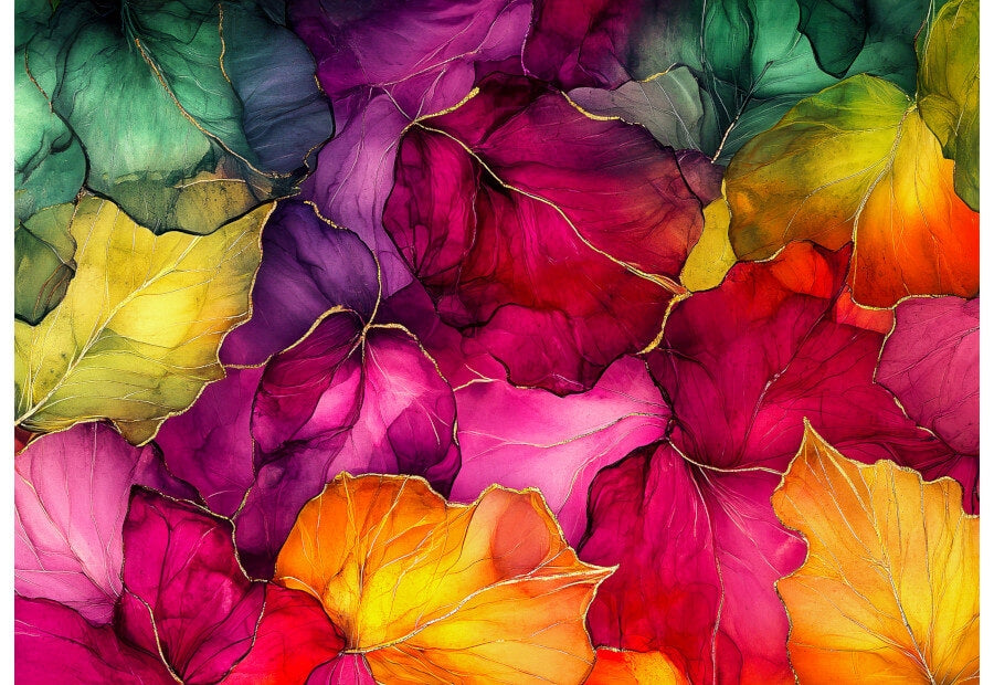 Enjoy Fall Leaves Abstract puslespil med 1000 brikker