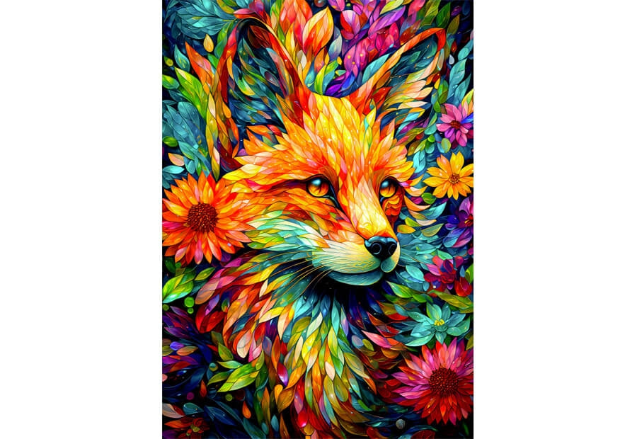 Enjoy puslespil Flower Garden Fox med 1000 brikker