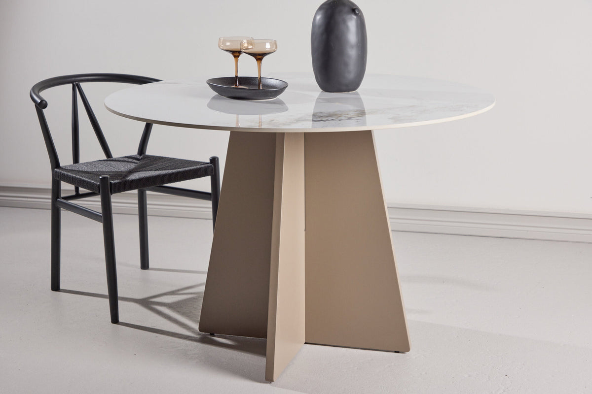 Se Venture Home - Bootcut Spisebord, ø110x75 cm - Beige/marmor look ❤ Kæmpe udvalg i Venture Home - Køb online på udsalg og tilbud lige nu ❤ Billig fragt og hurtig levering - Varenummer: Bolig&Haven-53544984576330 og barcode / Ean: 7340220846525 på lager - Udsalg på Spar stort – op til 71% - Over 2.739 kendte mærker online