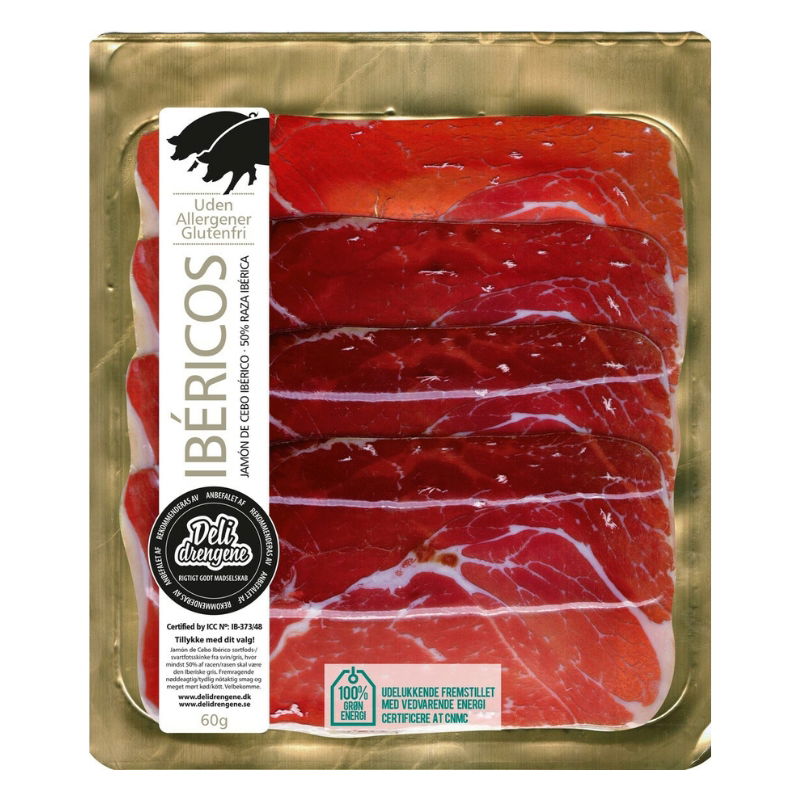 Se Iberico Skinke 60gram Deli Drengene ✔ Kæmpe udvalg i  Deli Drengene - Køb online på udsalg og tilbud lige nu ✔ Hurtig levering: 1 - 2 Hverdage samt billig fragt - Varenummer: BAR-1383989 og barcode / Ean: 5710908158189 på lager - Udsalg på Delikatesser | Tapas | Tapas-pølser Spar op til 67% - Over 1300 kendte brands på udsalg