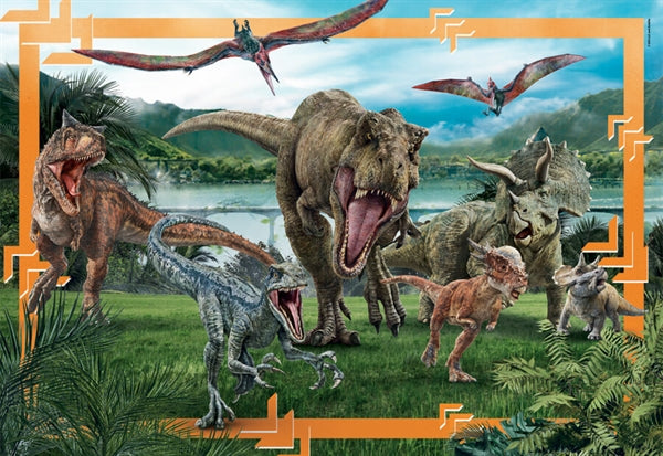 Clementoni Jurassic World puslespil med 104 brikker til børn i 4-5-årsalderen