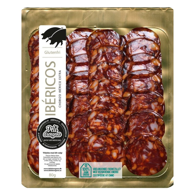 Se Iberico Chorizo 80gram Deli Drengene ✔ Kæmpe udvalg i  Deli Drengene - Køb online på udsalg og tilbud lige nu ✔ Hurtig levering: 1 - 2 Hverdage samt billig fragt - Varenummer: BAR-1383990 og barcode / Ean: 5710908159780 på lager - Udsalg på Delikatesser | Tapas | Tapas-pølser Spar op til 66% - Over 1300 kendte brands på udsalg