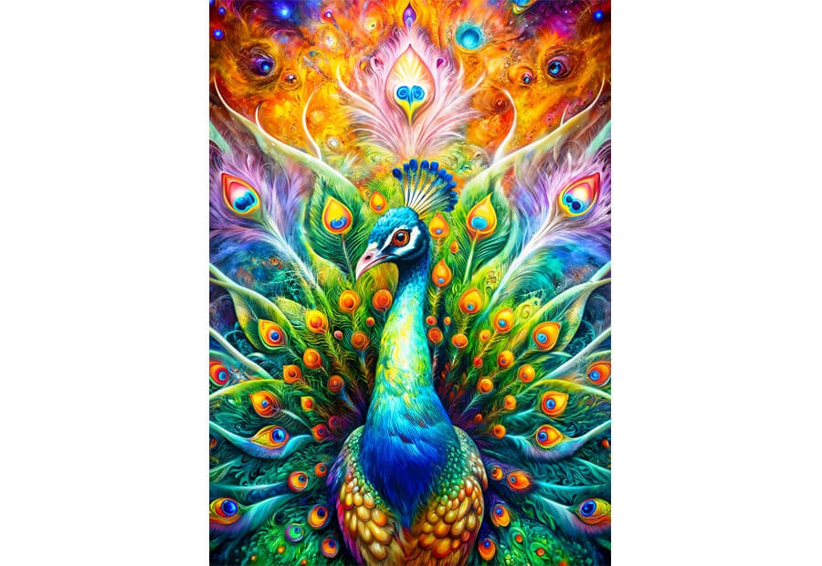 Puslespil Peacock Majesty fra Enjoy med 1000 brikker