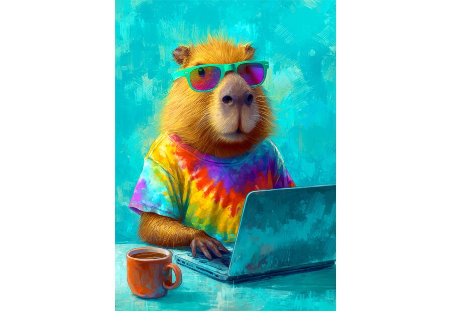 Enjoy puslespil Cool Capybara med 1000 brikker