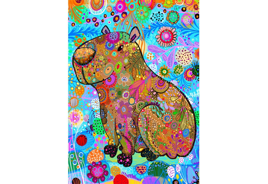 Enjoy Patterned Capybara puslespil med 1000 brikker