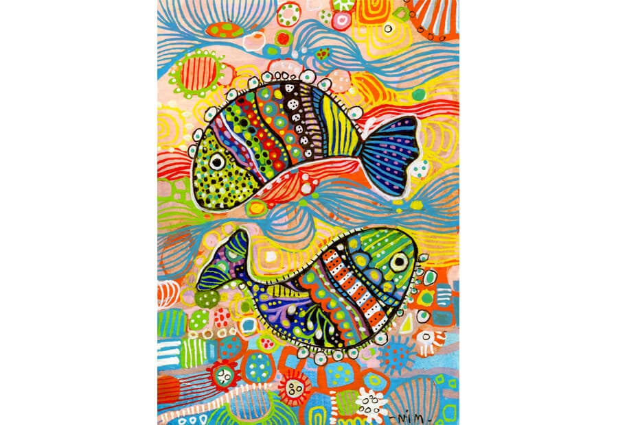 Enjoy Dancing Fish puslespil med 1000 brikker