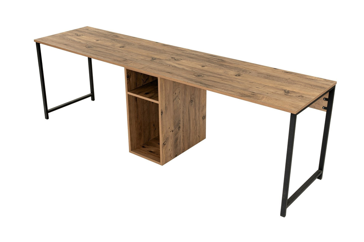 Se NORDVÄRK Twin dobbelt skrivebord, m. 2 rum - Atlantic Pine melamin og sort metal (240x60) ❤ Kæmpe udvalg i NORDVÄRK - Køb online på udsalg og tilbud lige nu ❤ Billig fragt • Hurtig levering - Varenummer: Boboonline-125113 og barcode / Ean: 8684282978558 på lager - Udsalg på Møbler,Borde,Kontorborde,Skriveborde,
Møbler,
Borde,
Kontorborde,
Langt skrivebord,
K Få op til 63% i rabat - Over 2.739 brands på stort udsalg
