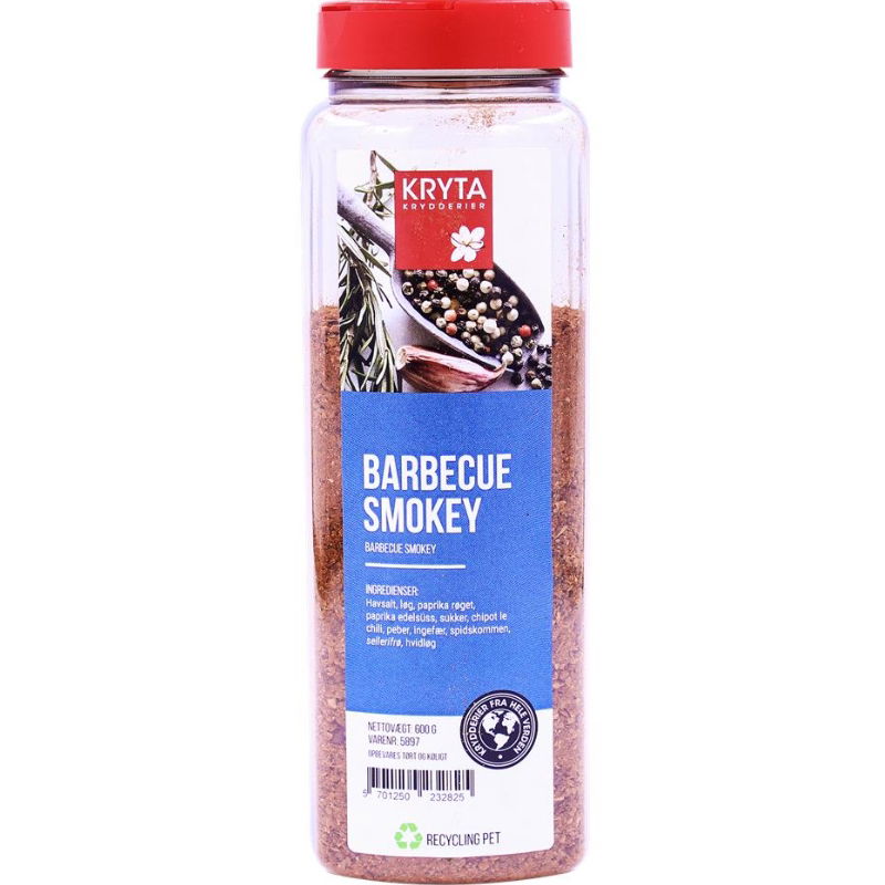 Se Smokey Barbeque Krydderi 600 g ✔ Kæmpe udvalg i Kryta - Køb online på udsalg og tilbud lige nu ✔ Billig fragt og hurtig levering - Varenummer: Barlife-1482816 og 5701250232825 på lager - Udsalg på Höstrea Op til 61% rabat - Mere end 1.329 populære mærker på udsalg