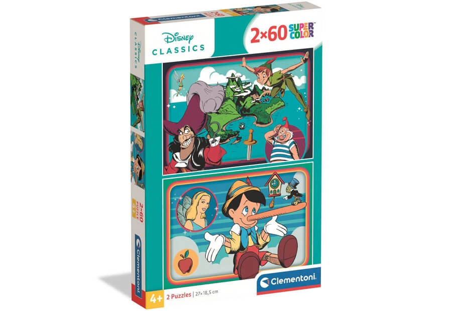 Clementoni Disney Stitch børnepuslespil med to gange 60 brikker