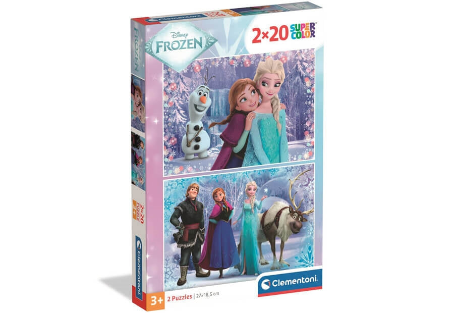 Clementoni Frozen puslespil med to gange 20 brikker