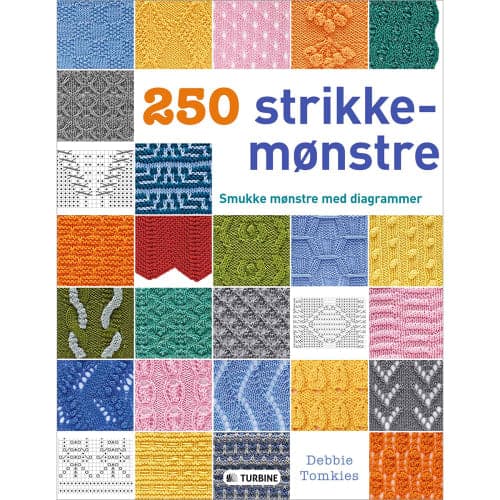 250 strikkemønstre - Smukke mønstre med diagrammer - Indbundet