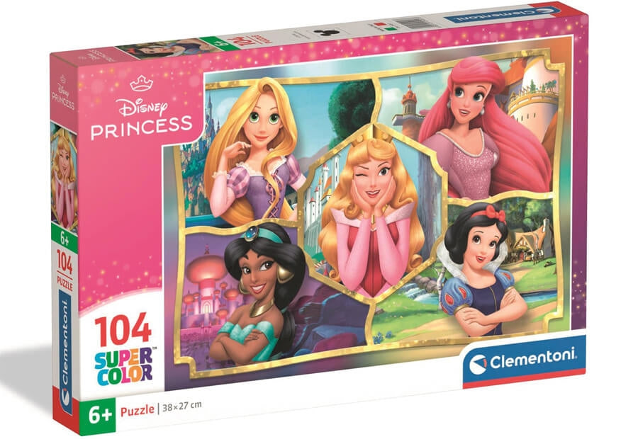 Clementoni børnepuslespil Disney Princess 2 med 104 brikker
