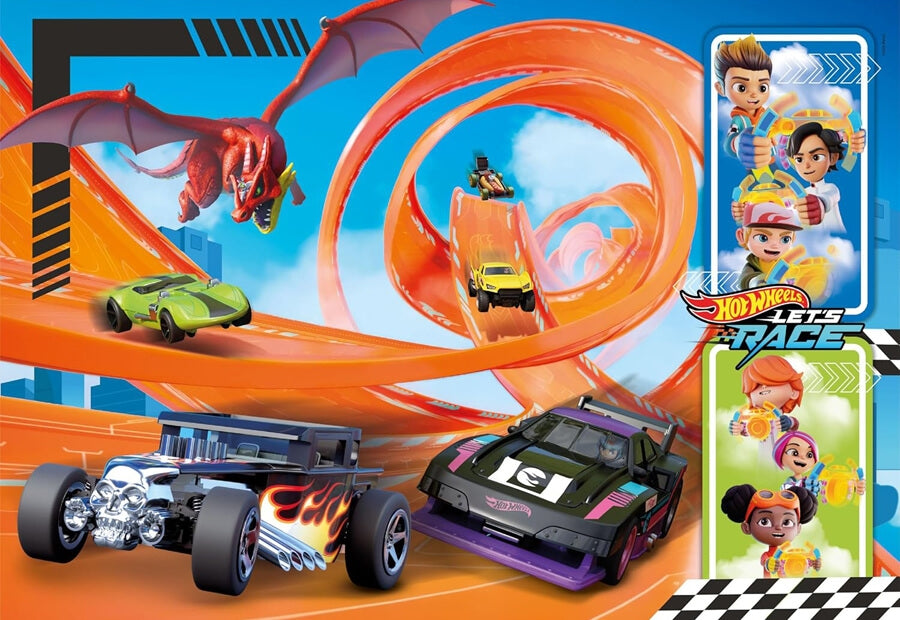 Clementoni Hot Wheels børnepuslespil med 104 brikker