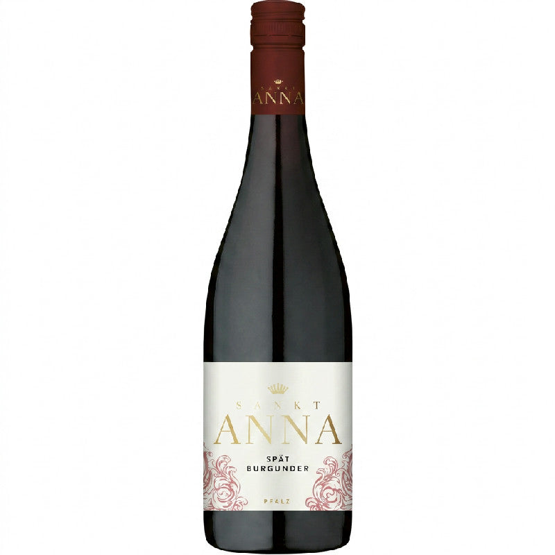 Flaske Sankt Anna Spätburgunder Pinot Noir fra Pfalz, rubinrød rødvin, 0,75 L