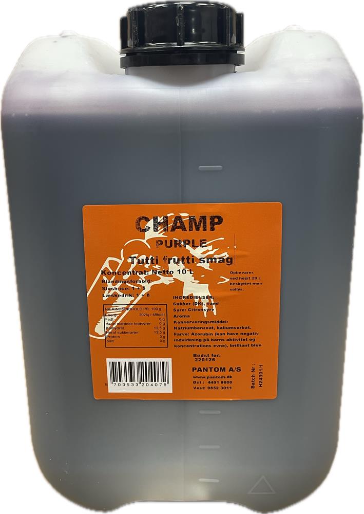 Se Champ Slushice Purple Tutti Fritti 10l ✔ Kæmpe udvalg i Champ - Køb online på udsalg og tilbud lige nu ✔ Billig fragt og hurtig levering - Varenummer: Barlife-631078 og 5703533204079 på lager - Udsalg på Drikkevarer - Vand, øl og mixere - Slush Ice Spar helt op til 79% - Find dine favoritter blandt 2.739 mærker