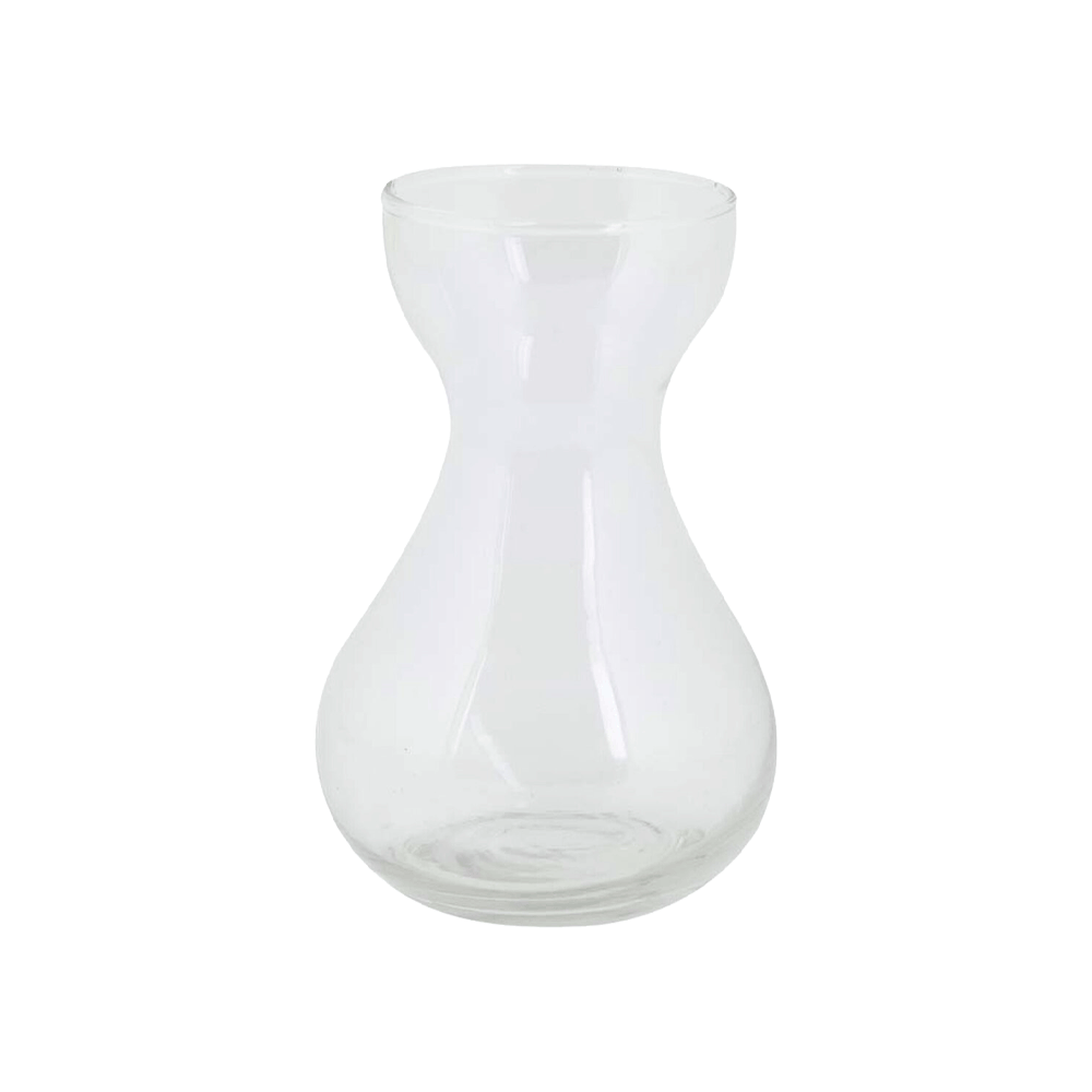 Edelweiss Cipolla glasvase og hyacintglas i glas med svunget form, 14 cm høj