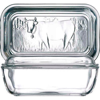 Smørskål Luminarc Vaca Hvid Glas 17 x 7 cm