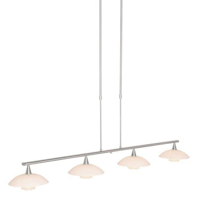 Se tilbud på Plate loftlampe i stål eller sort metal med fire glas skærme. Billigt udsalg! Hurtig levering, 1-2 hverdage. Spar op til 51%.