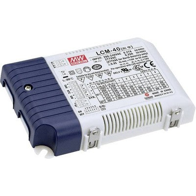 Meanwell LCM-40DA DALI dæmpbar driver til LED panel - Med Dali interface + push dim, passer til vores 29W LED paneler - Dæmpbar : DALI dæmpbar