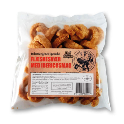 Se Flæskesvær Med Ibericosmag 100g ✔ Kæmpe udvalg i  Deli Drengene - Køb online på udsalg og tilbud lige nu ✔ Hurtig levering: 1 - 2 Hverdage samt billig fragt - Varenummer: BAR-1383949 og barcode / Ean: 5710908160045 på lager - Udsalg på Delikatesser | Snacks | Chips Spar op til 61% - Over 1312 kendte brands på udsalg