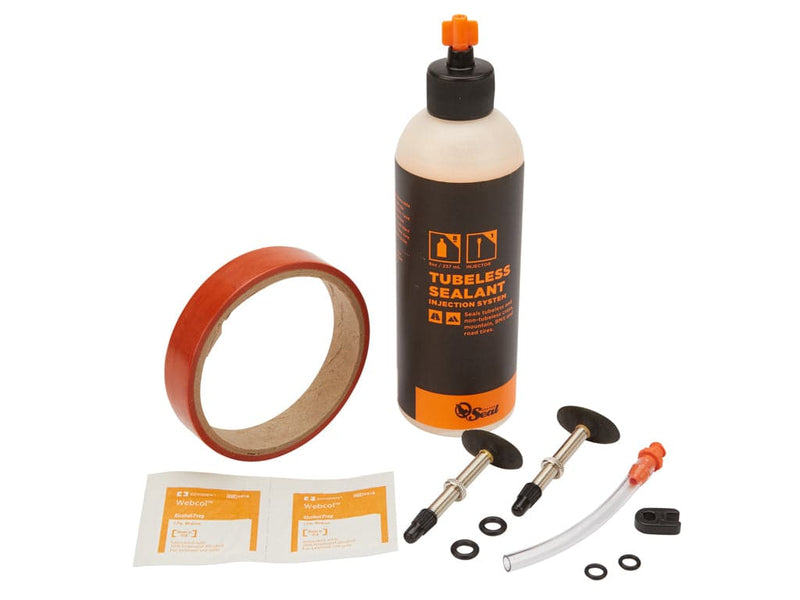 Se Orange Seal Tubeless Kit - 18 mm fælgtape - 237 ml. Regular væske ✔ Kæmpe udvalg i Orange Seal ✔ Meget billig fragt og hurtig levering: 1 - 2 hverdage - Varenummer: CKP-810026600166 og barcode / Ean: &