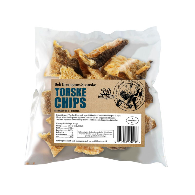Se Torskechips 100g ✔ Kæmpe udvalg i  Deli Drengene - Køb online på udsalg og tilbud lige nu ✔ Hurtig levering: 1 - 2 Hverdage samt billig fragt - Varenummer: BAR-1383952 og barcode / Ean: 5710908160076 på lager - Udsalg på Delikatesser | Snacks | Chips Spar op til 57% - Over 1312 kendte brands på udsalg