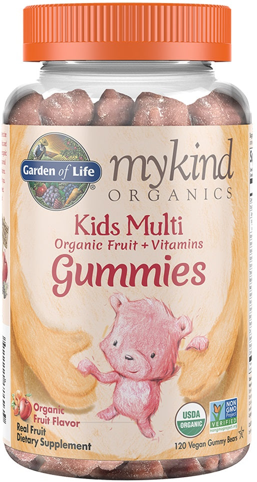 Garden of Life mykind Kids Multi veganske gummibjørne med kirsebærsmag