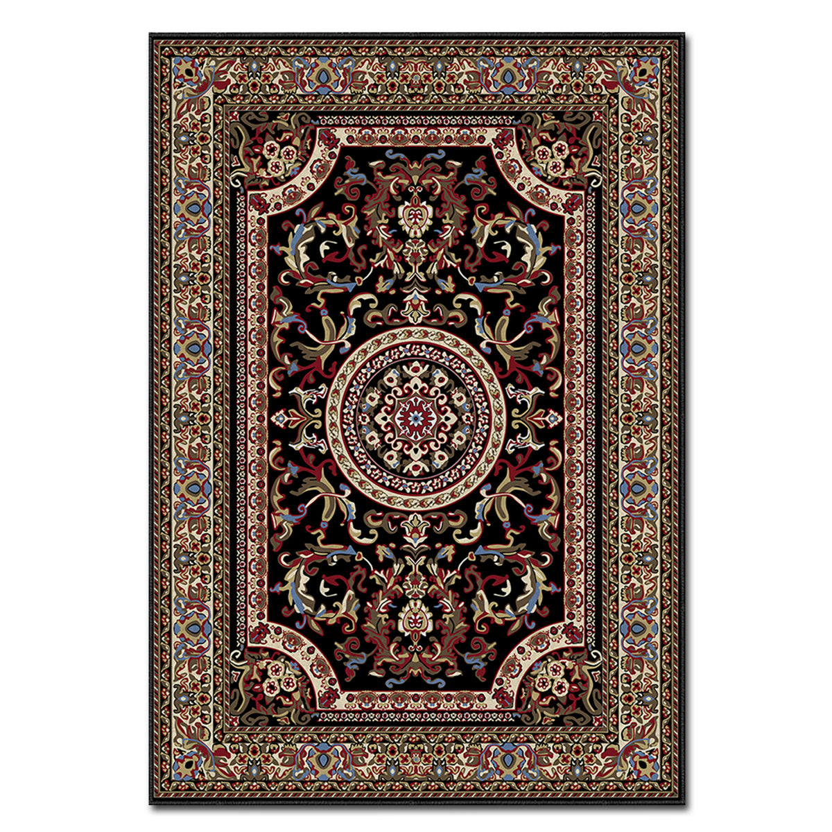 Rektangulært TEPPI ASR gulvtæppe med mønster i multifarvet polyester, 160x230 cm