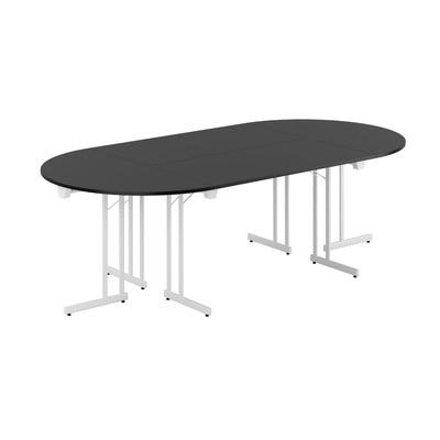 Konferencebord - 240x120cm - Sammenklappeligt bord - Sort-hvid