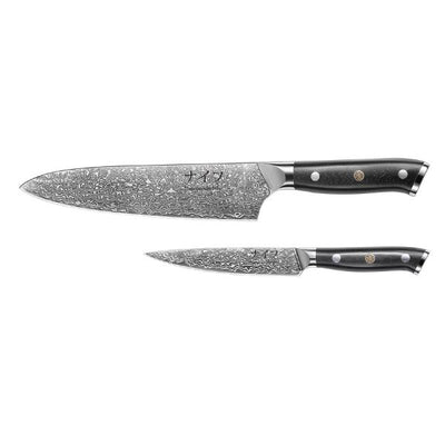 Se Damascus By Haws Chef Knife 32 Cm + Utility Knife 24cm G10 ✔ Kæmpe udvalg i  Damascus by HÃ¢ws - Køb online på udsalg og tilbud lige nu ✔ Hurtig levering: 1 - 2 Hverdage samt billig fragt - Varenummer: BAR-1329803 og barcode / Ean: 5712087102427 på lager - Udsalg på Køkken | Køkkenartikler | Køkkenknive | Damascus knive Spar op til 58% - Over 1122 kendte brands på udsalg